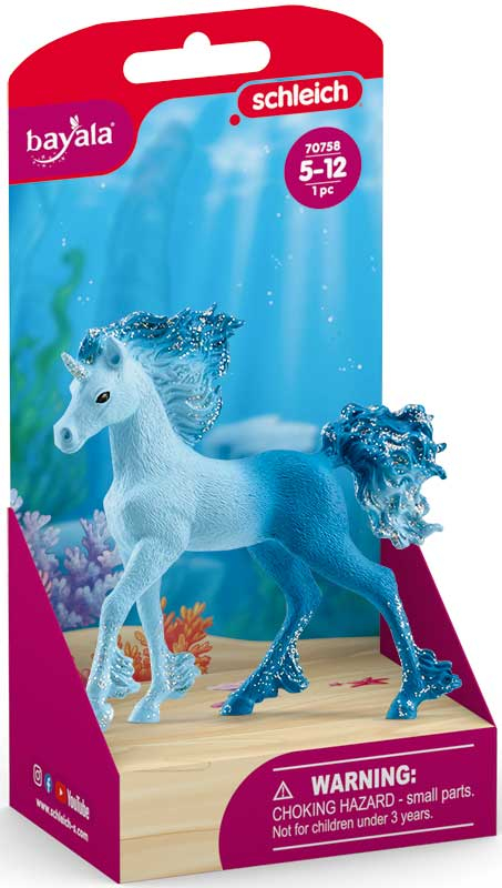 SCHLEICH ELEMENTA WATER FLAMES UNICORN FOAL