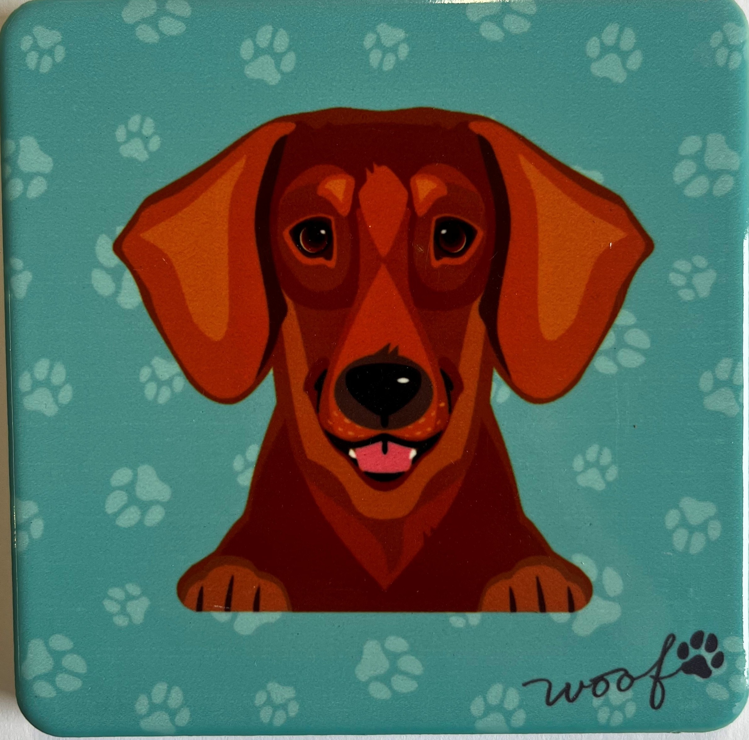 Pet Coasters- Dachshund - Red