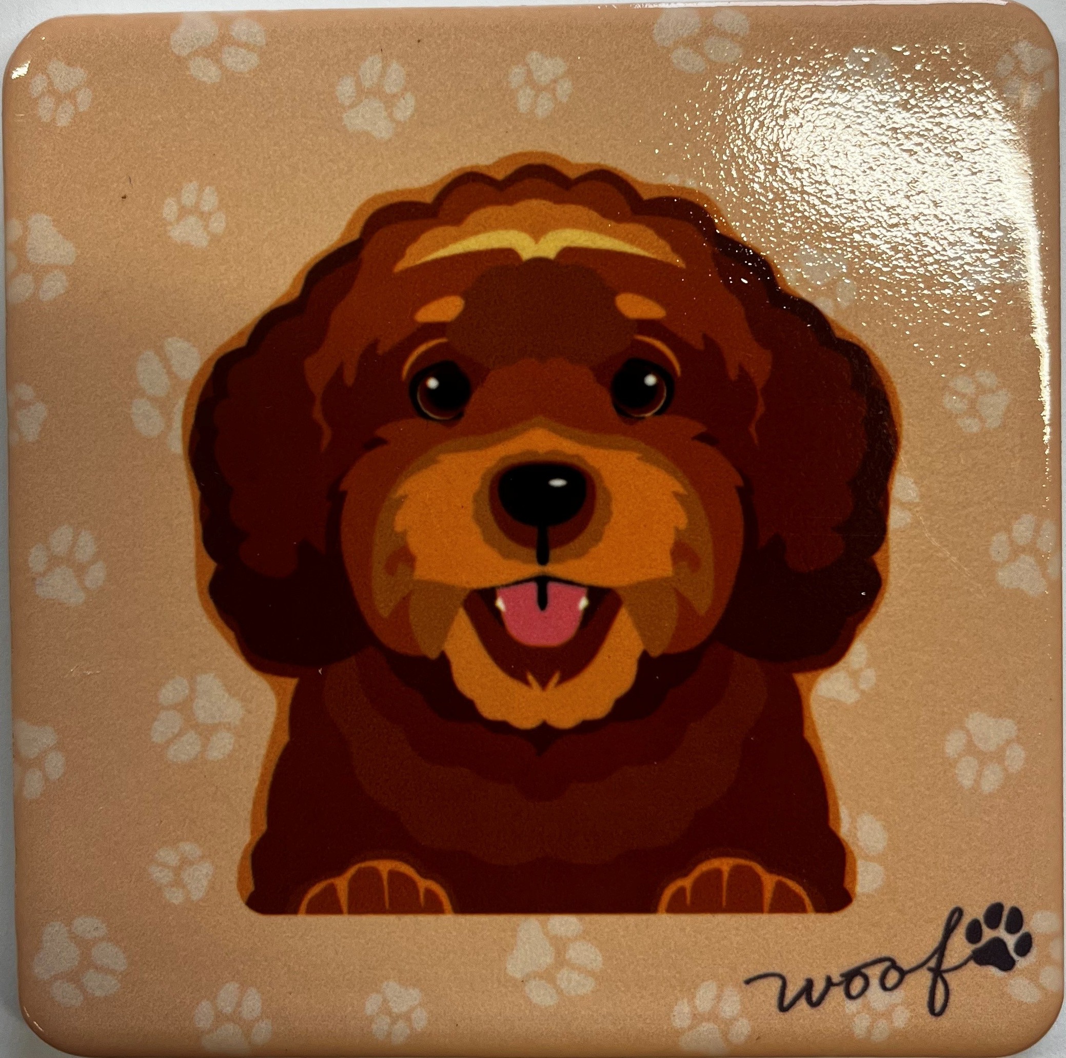 Pet Coasters- Cavapoo - Chocolate